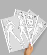 فلش کارت فیگور طراحی لباس